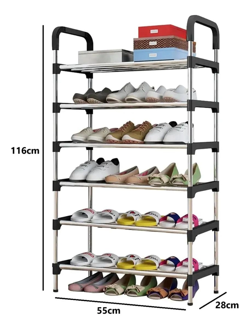 ZAPATERO ARMABLE MODULAR DE 6 NIVELES PARA ZAPATOS - 7