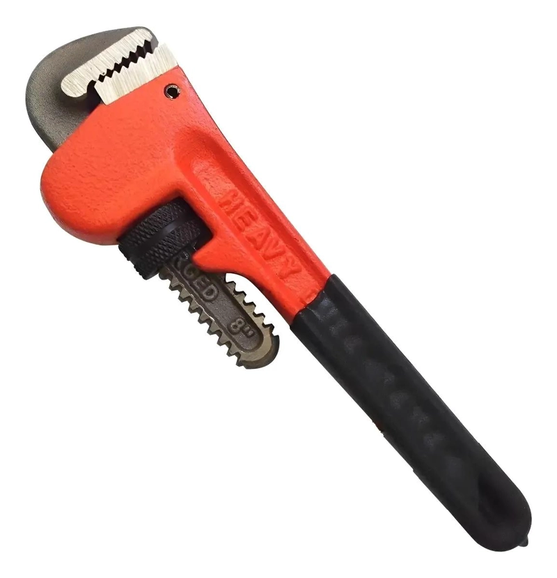LLAVE INGLESA STILLSON DE 8 PULGADAS CON MANGO ANTIDESLIZANTE - 1