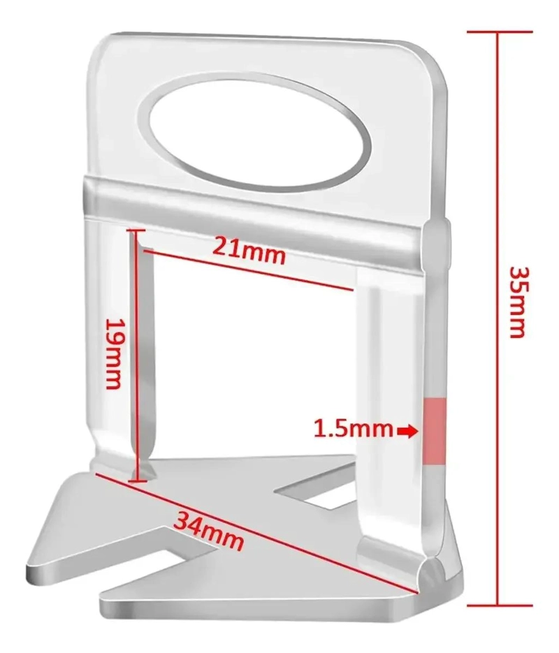500 CLIPS SEPARADORES NIVELADORES PARA AZULEJOS DE CERAMICA 1,5MM - 2