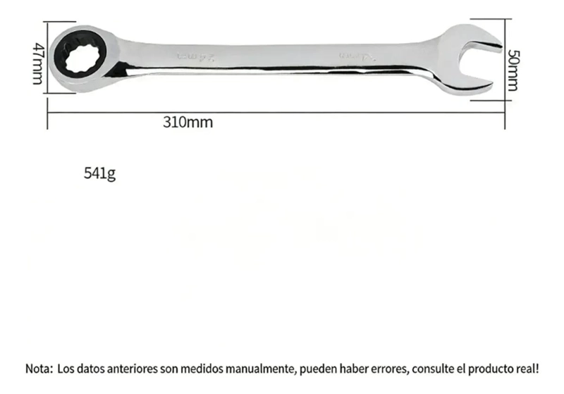 LLAVE PUNTA DE CORONA 24MM CROMADA - 2
