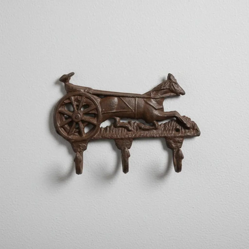 PERCHERO COLGADOR DE PARED DE HIERRO VINTAGE CON GANCHOS - 4