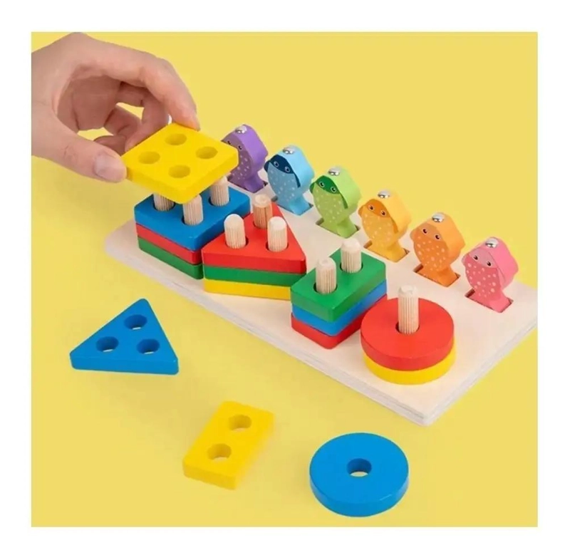 JUEGO DIDACTICO DE PESCA Y BLOQUES DE CONSTRUCCION PARA NIÑOS - 5