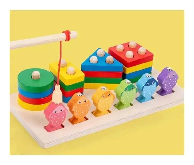 JUEGO DIDACTICO DE PESCA Y BLOQUES DE CONSTRUCCION PARA NIÑOS - 6