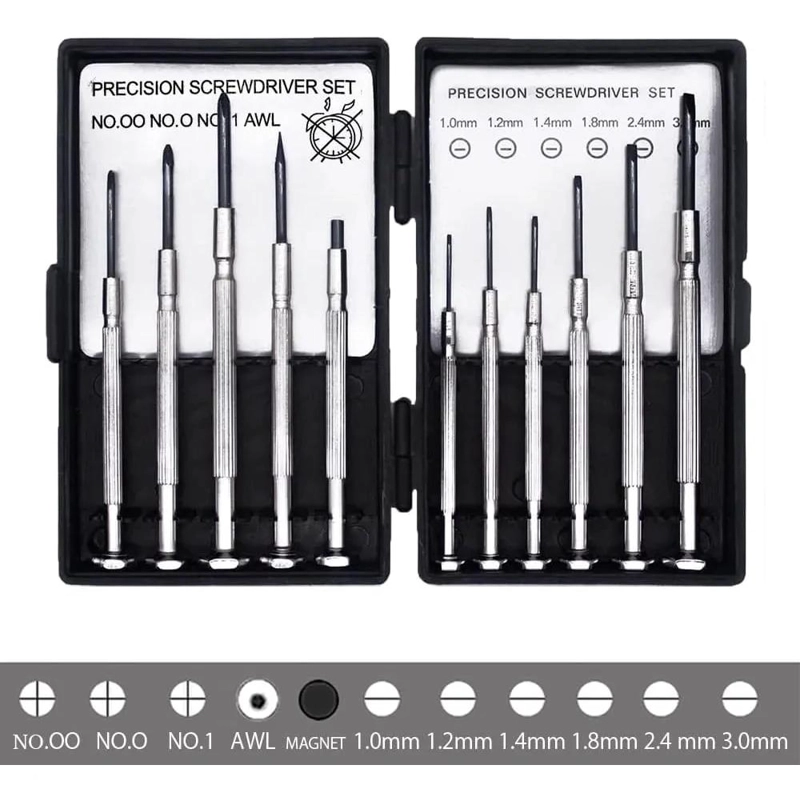 JUEGO DE MINI DESTORNILLADORES DE PRECISION 11 PIEZAS PARA REPARACIONES - 2