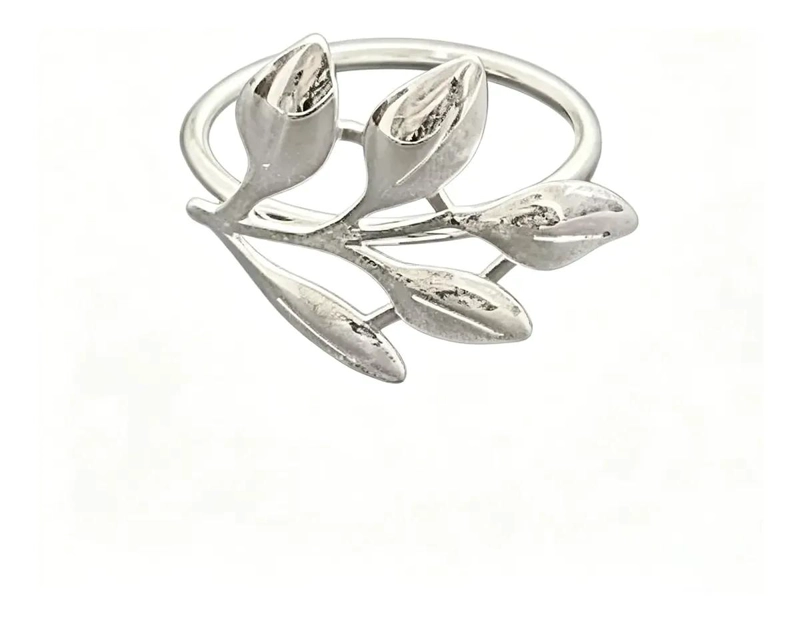 SET DE 6 ANILLOS PARA SERVILLETA CON DISEÑO DE RAMITAS - 2