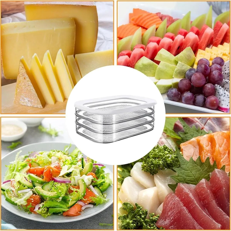 CONTENEDOR DE ALMACENAMIENTO APILABLE CON TRES NIVELES - 9