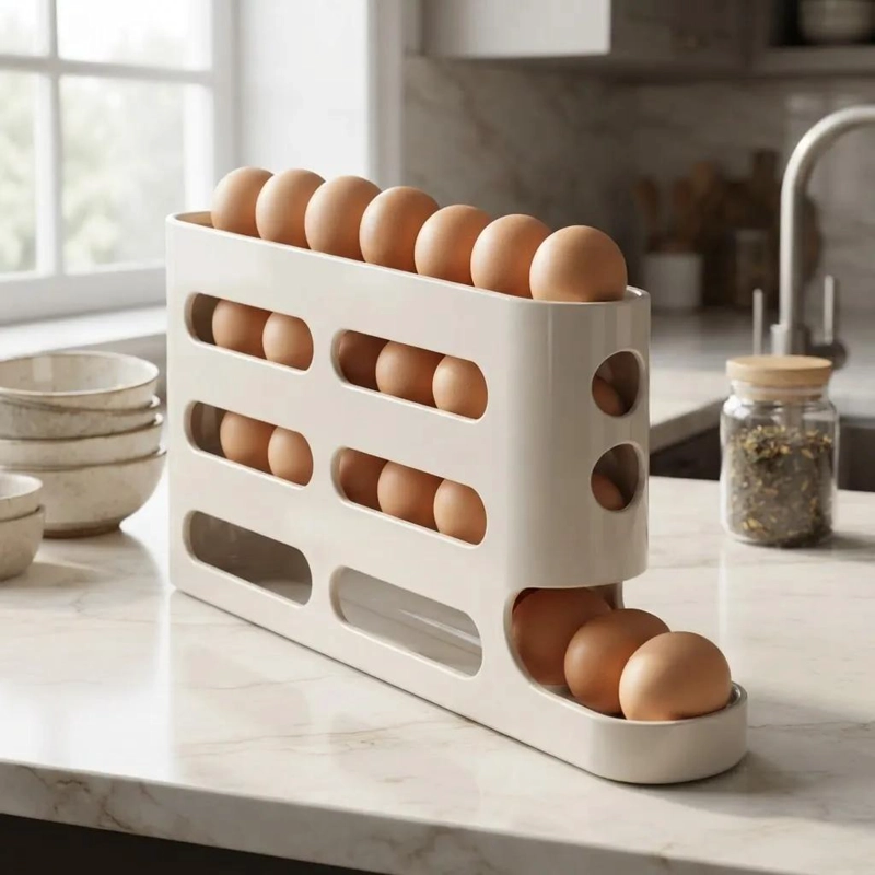 ORGANIZADOR DISPENSADOR DE HUEVOS PARA REFRIGERADOR 30 UNIDADES - 2
