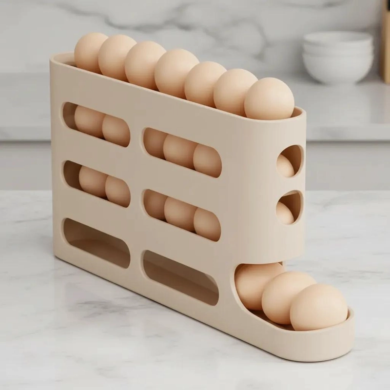 ORGANIZADOR DISPENSADOR DE HUEVOS PARA REFRIGERADOR 30 UNIDADES - 5