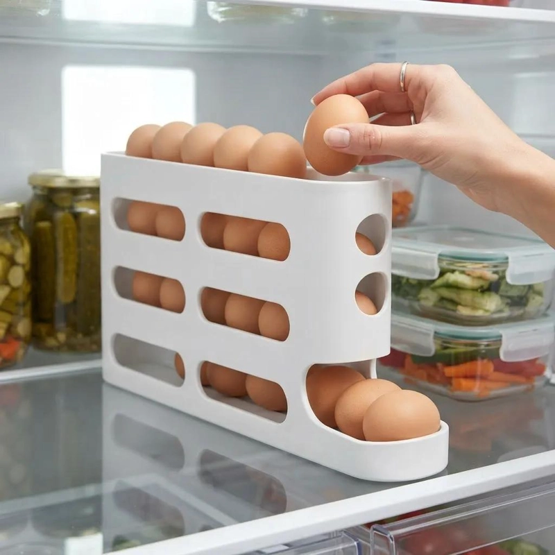 ORGANIZADOR DISPENSADOR DE HUEVOS PARA REFRIGERADOR 30 UNIDADES - 7