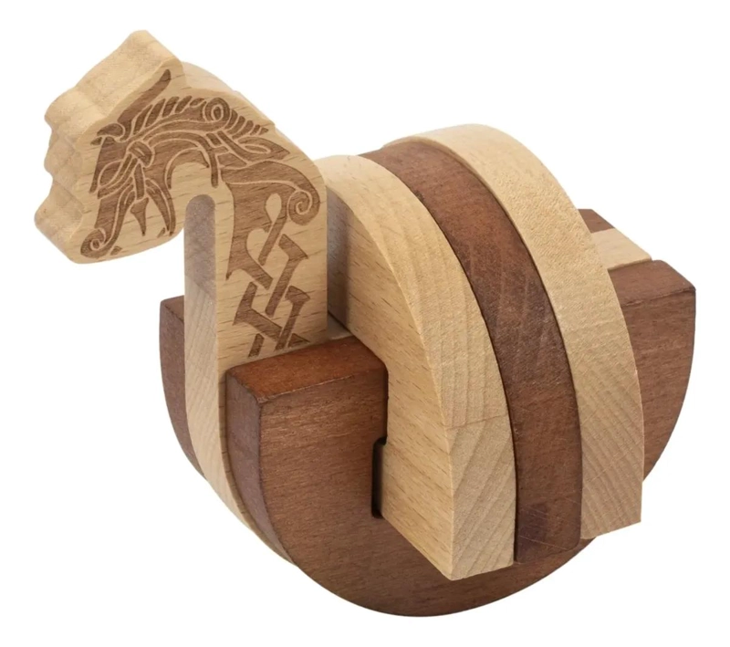 ROMPECABEZAS TRIDIMENSIONAL BARCO VIKINGO DE MADERA - 1