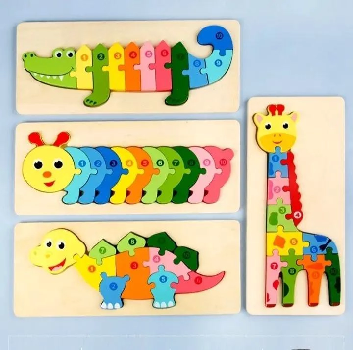 PACK DE 3 PUZZLES DE MADERA 3D PARA NIÑOS - 10