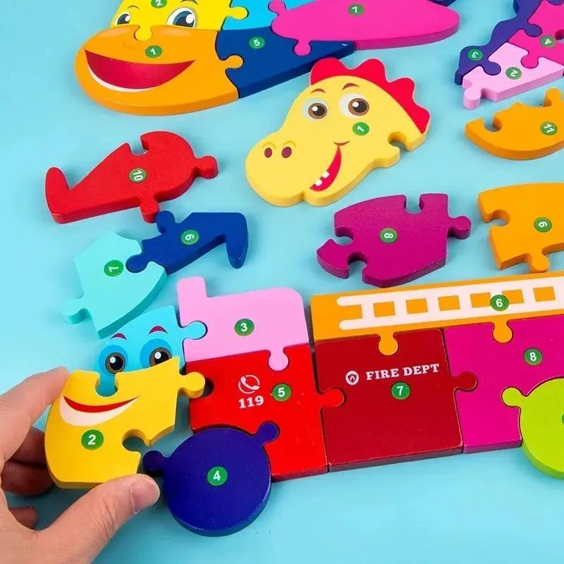 PACK DE 3 PUZZLES DE MADERA 3D PARA NIÑOS - 4