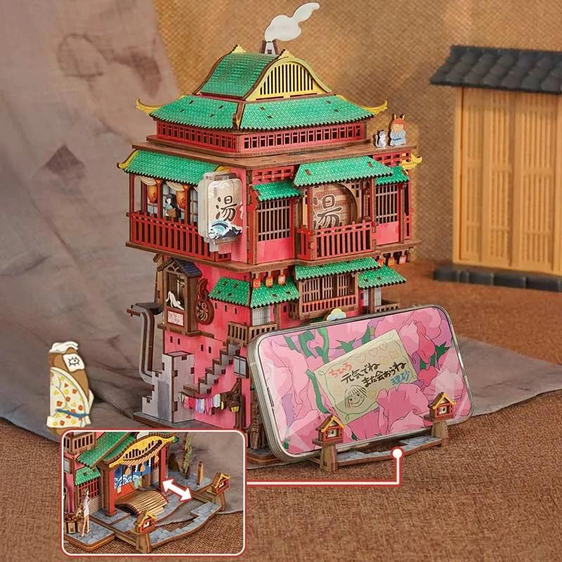 PUZZLE 3D CASA TERMAL JAPONESA PARA ORGANIZAR ESCRITORIO - 3