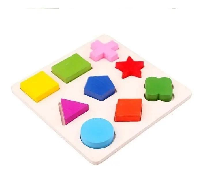 ROMPECABEZAS DE MADERA 3D PARA NIÑOS CON FORMAS GEOME TRICAS - 3