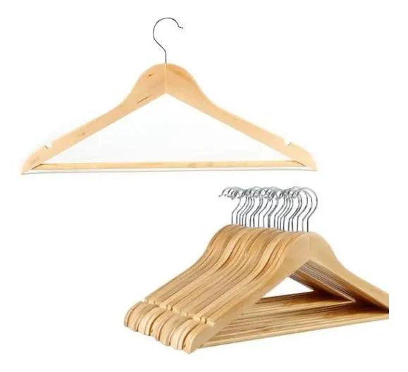 PACK DE 50 COLGADORES DE MADERA PARA ROPA Y ACCESORIOS - 1