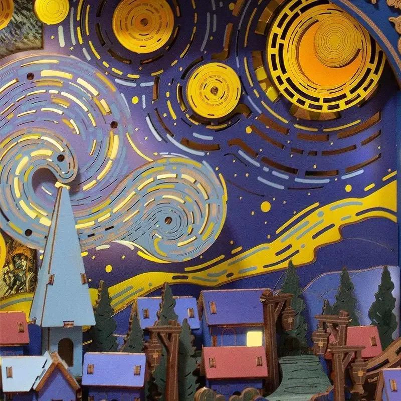 PUZZLE 3D NOCHE ESTRELLADA ARMABLE DE MADERA - 6