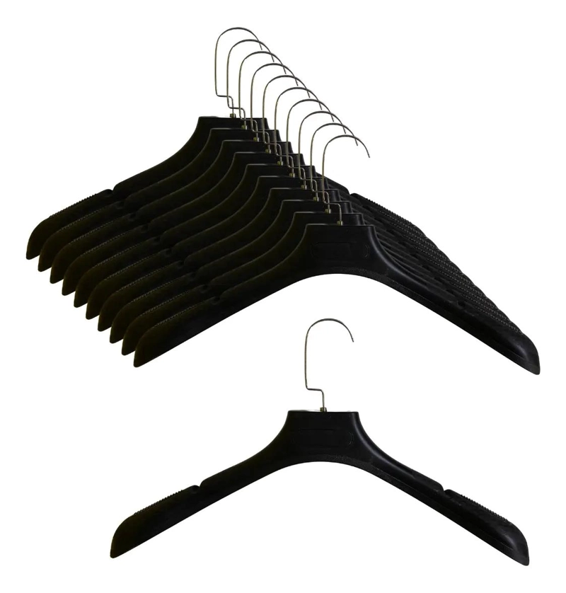 PACK DE 10 COLGADORES PLASTICOS PARA ROPA Y VESTIDOS - 1