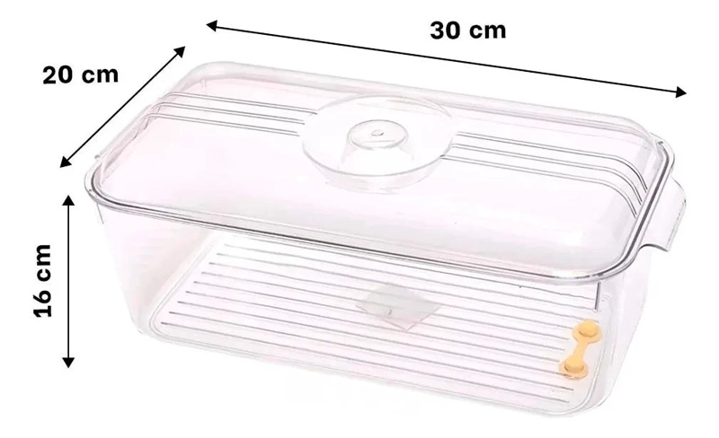 ORGANIZADOR ACRILICO RECTANGULAR CON TAPA PARA ALMACENAMIENTO - 2