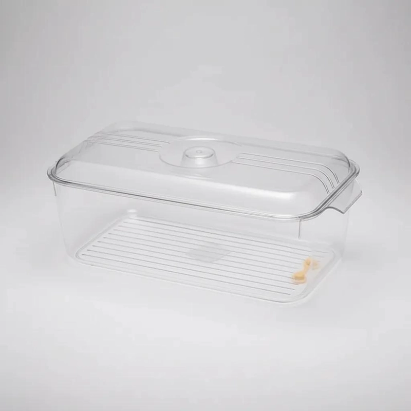 ORGANIZADOR ACRILICO RECTANGULAR CON TAPA PARA ALMACENAMIENTO - 6