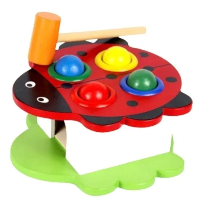CAJA DIDACTICA DE MARTILLO DE MADERA PARA NIÑOS - 1
