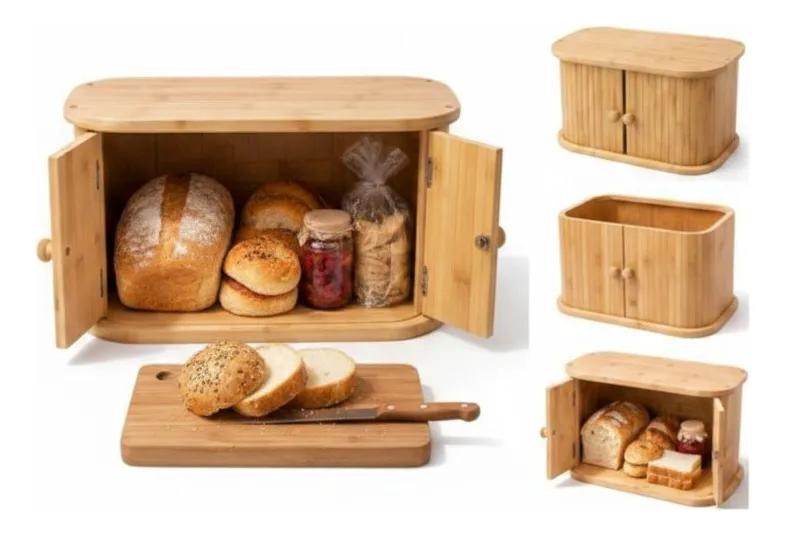 PANERA DE BAMBU NATURAL ORGANIZADOR DE COCINA 40X23CM - 2