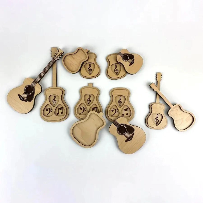 SET DE 3 CAJAS ORGANIZADORAS PARA UÑETAS DE GUITARRA - 3