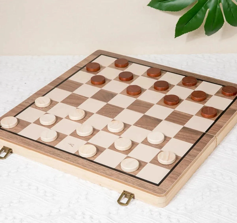 SET DE AJEDREZ MAGNE TICO DE MADERA 2 EN 1 PARA JUGAR - 6