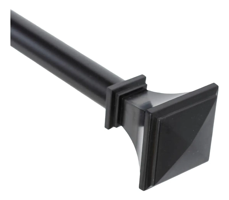 SET EXTENSIBLE DE METAL PARA CORTINAS 120-200 CM COLOR NEGRO - 4
