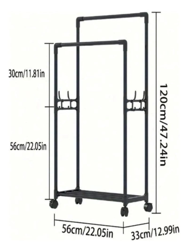 COLGADOR MULTIFUNCIONAL PARA ROPA Y ZAPATOS CON ESTANTE - 4