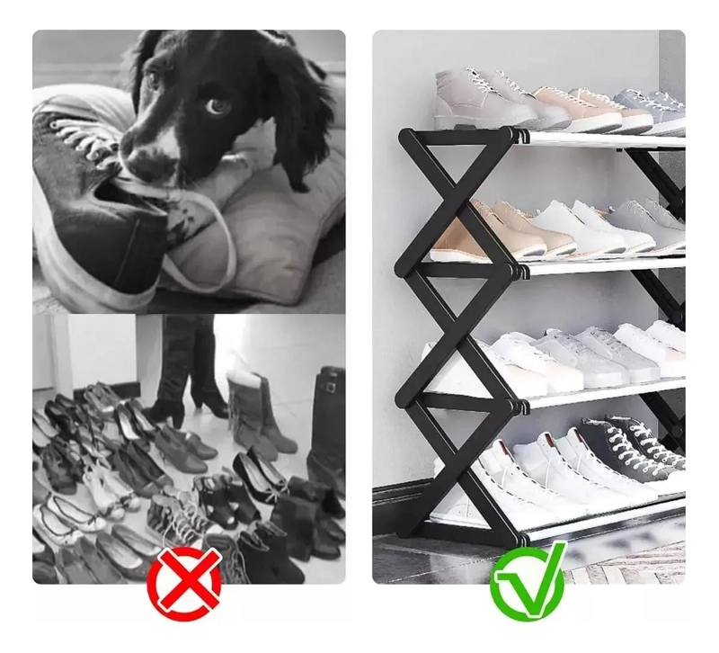ZAPATERA PLEGABLE ORGANIZADOR DE 4 NIVELES PARA 12 PARES - 3