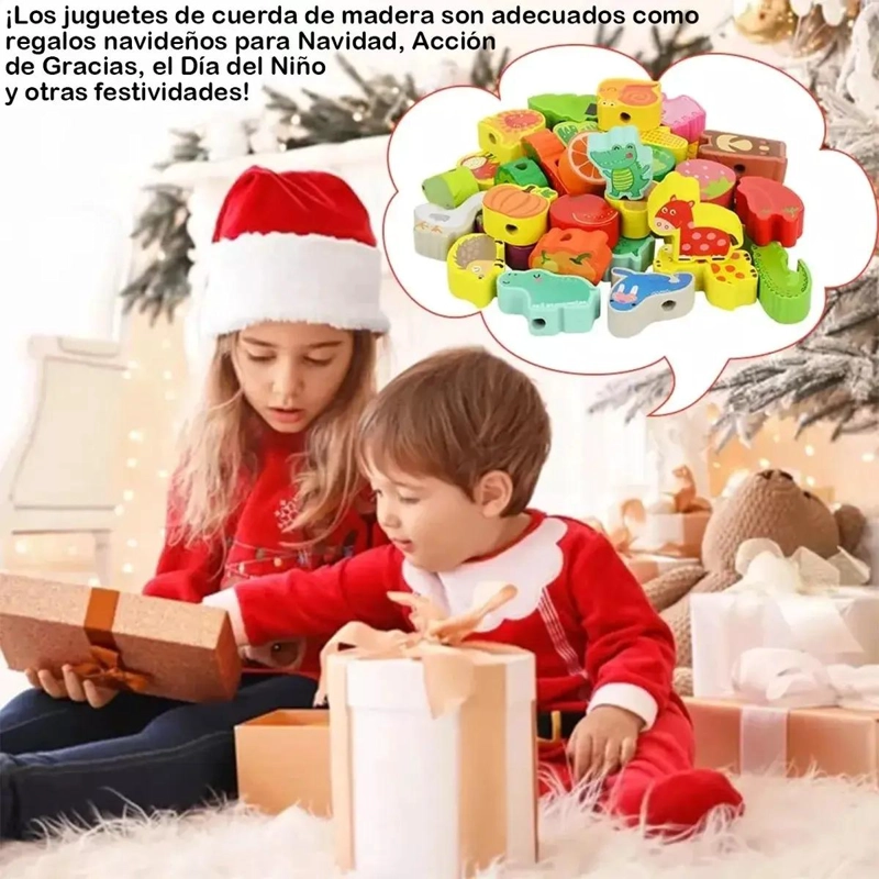 JUEGO DE CUENTAS MONTESSORI DE MADERA PARA NIÑOS DE 42 PIEZAS - 7