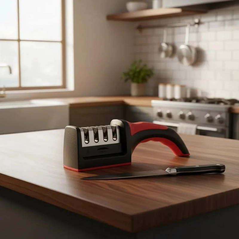 AFILADOR MANUAL PARA CUCHILLOS DE COCINA PRACTICO Y EFICAZ - 1