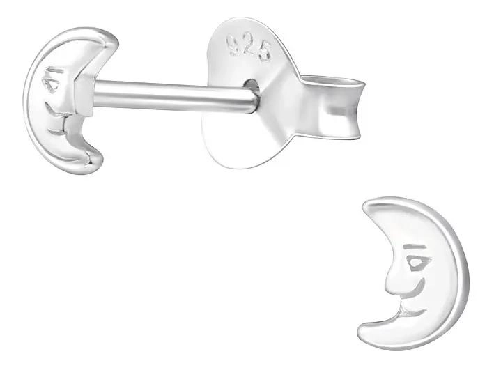AROS LUNA DE PLATA 925 HIPOALERGE NICOS PARA PERFORACIONES - 1