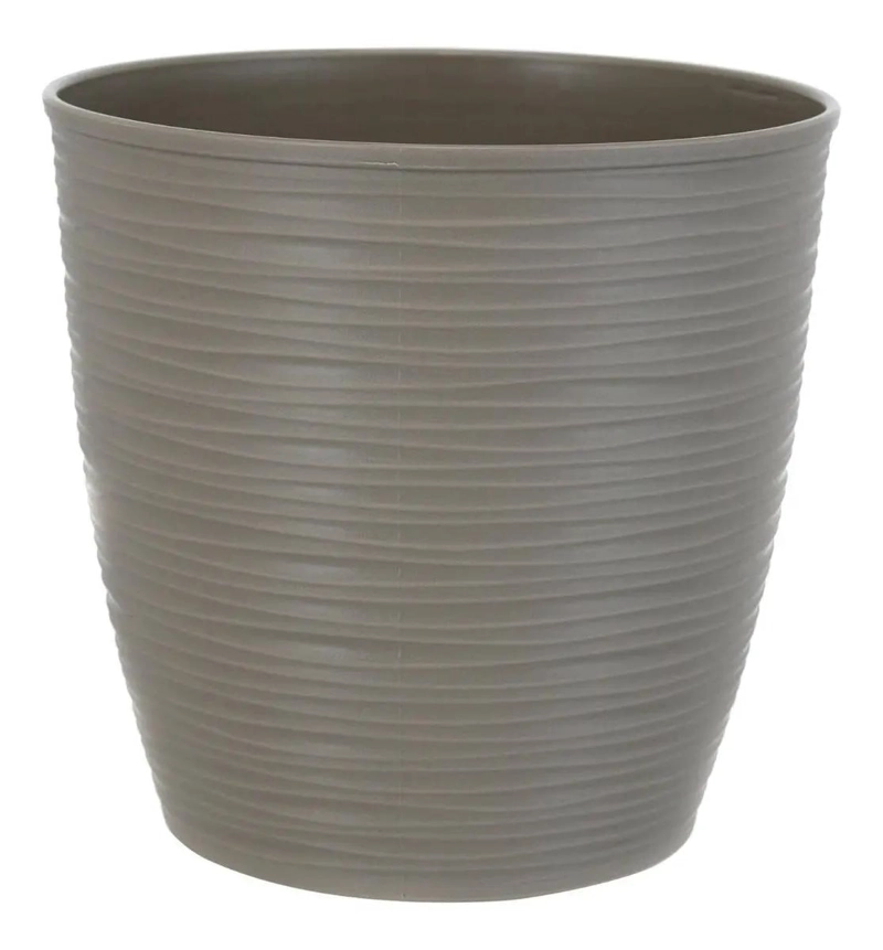 MACETA REDONDA ESTILO PIEDRA 33 CM PARA PLANTAS - 4
