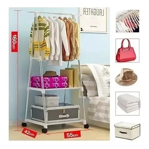 ESTANTE ORGANIZADOR COLGADOR DE ROPA Y ACCESORIOS MULTIUSO - 2