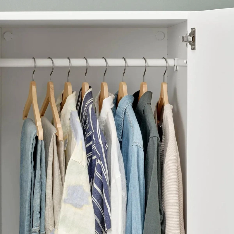 COLGADOR DE MADERA MACIZA CON RANURAS PARA ROPA - 6
