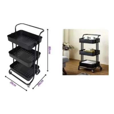 CARRITO ORGANIZADOR MULTIUSOS CON 3 ESTANTES Y RUEDAS - 2