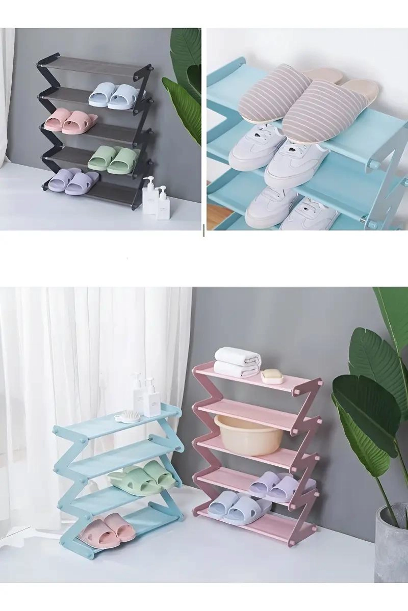 ORGANIZADOR DE ZAPATOS MODERNO PARA 8 PARES EN GRIS - 10