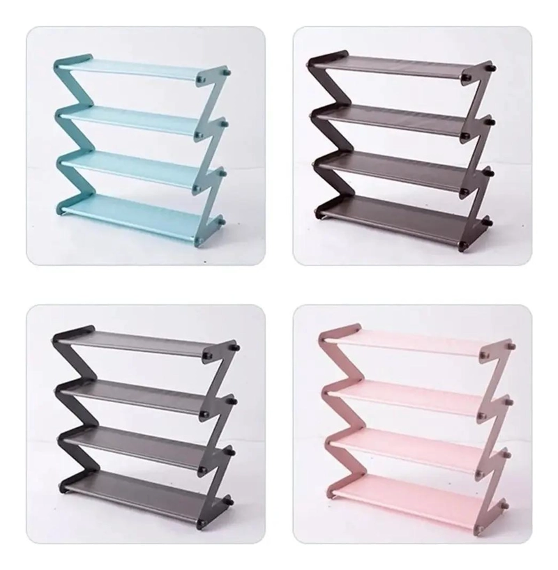 ORGANIZADOR DE ZAPATOS MODERNO PARA 8 PARES EN GRIS - 9