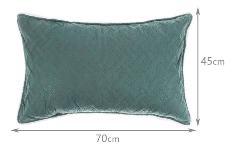 PACK DE 4 FUNDAS DE ALMOHADA RECTANGULARES DE POLIE STER VERDE - 2