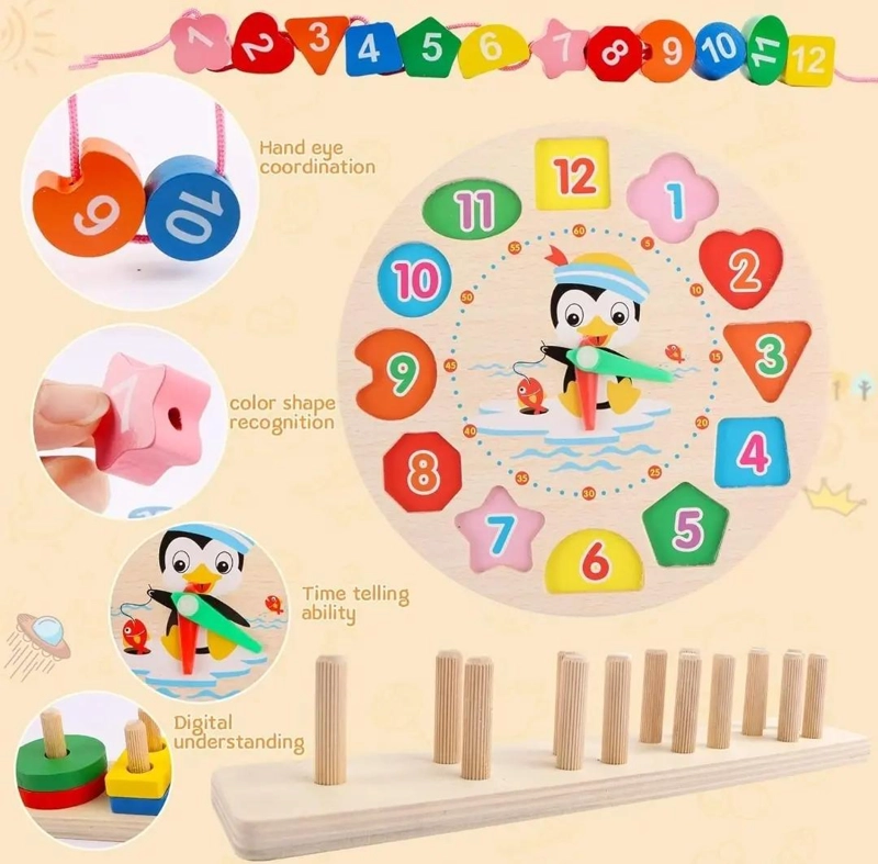 JUGUETE DE MADERA EDUCATIVO PARA NIÑOS PACK DE 2 - 2