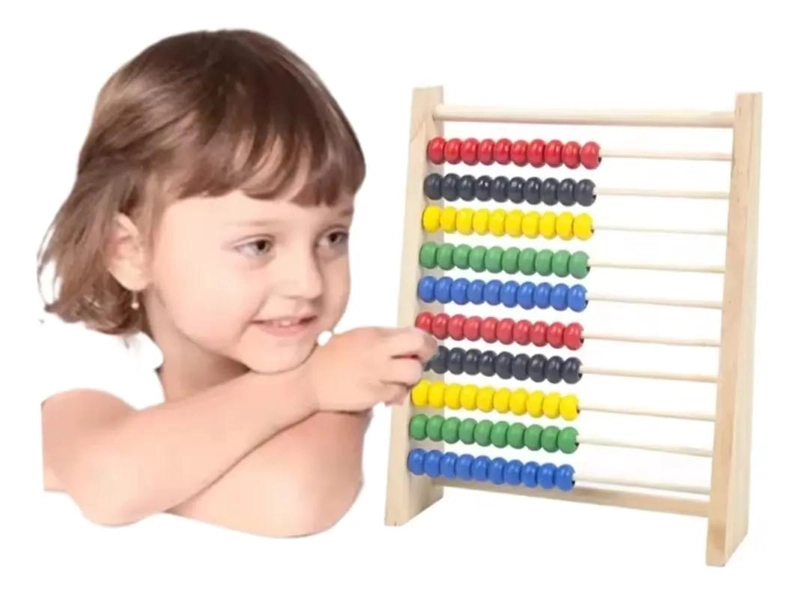 ABACO DE MADERA JUGUETE DIDACTICO PARA APRENDIZAJE INFANTIL - 2