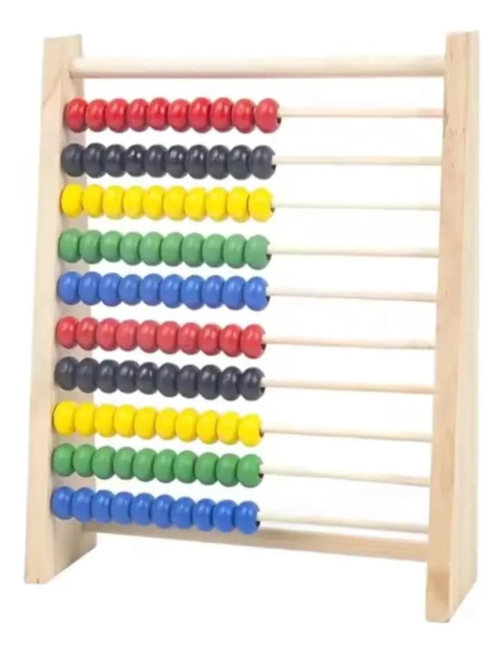 ABACO DE MADERA JUGUETE DIDACTICO PARA APRENDIZAJE INFANTIL - 4