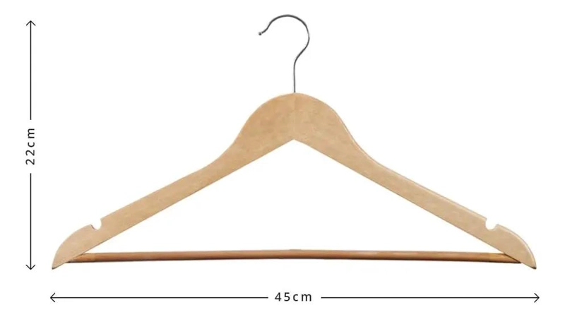 PERCHAS DE MADERA ANTIDESLIZANTES CON GANCHO GIRATORIO 360° - 6