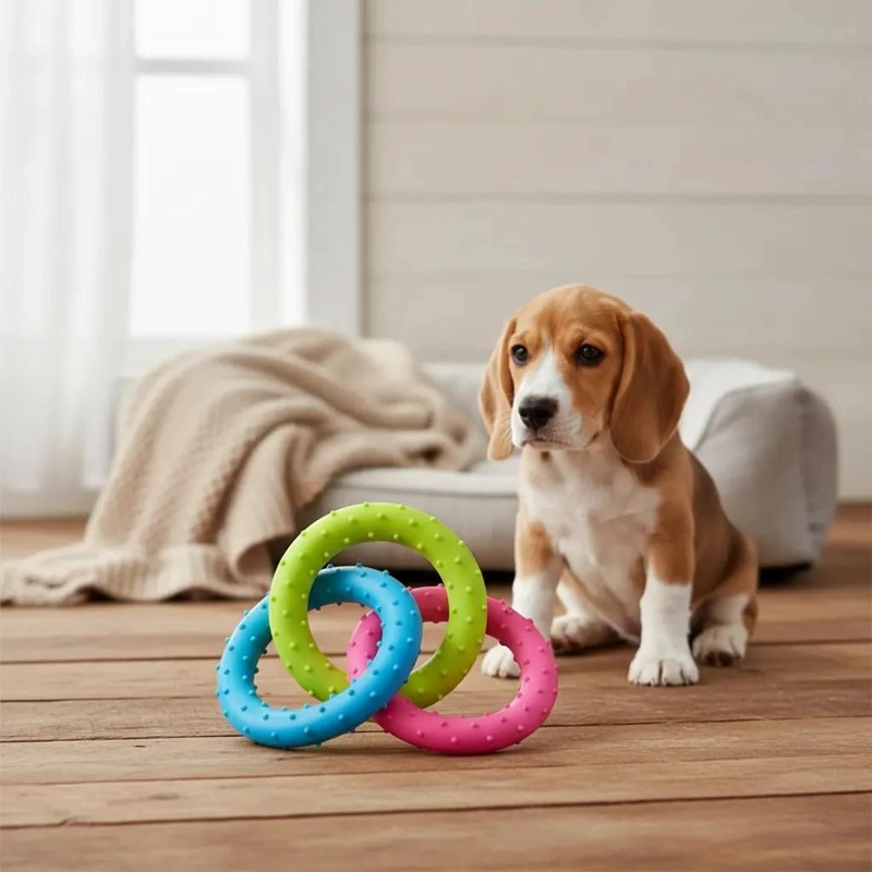 PELOTA DE GOMA MEDIANA PARA PERROS DE 5 CM DE DIAMETRO - 1