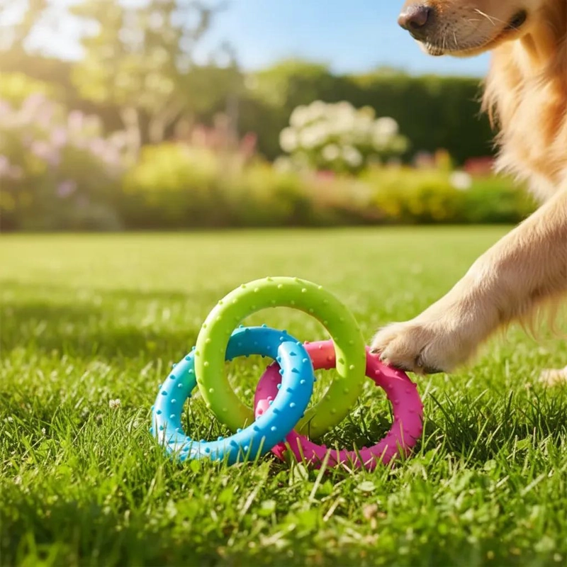 PELOTA DE GOMA MEDIANA PARA PERROS DE 5 CM DE DIAMETRO - 2