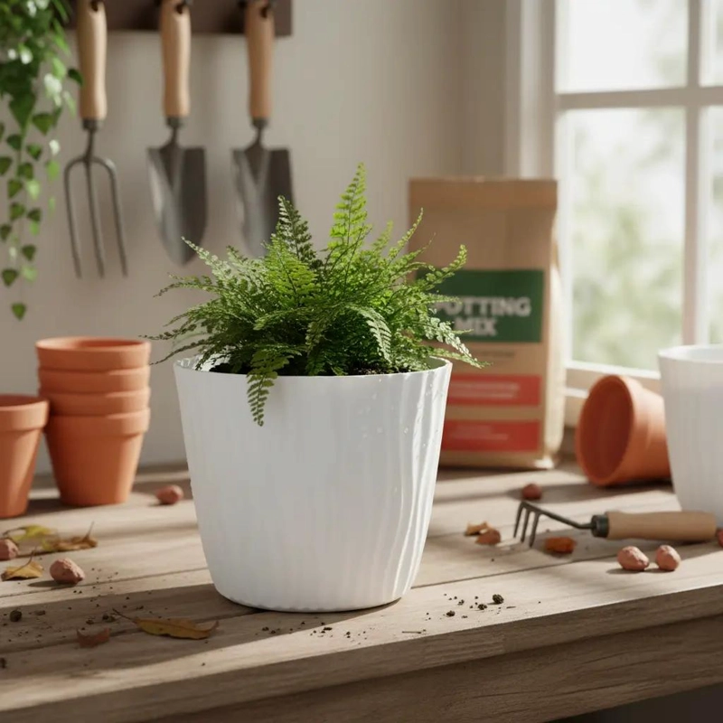 PACK DE 5 MACETEROS PLASTICOS AUTORREGANTES PARA PLANTAS - 1