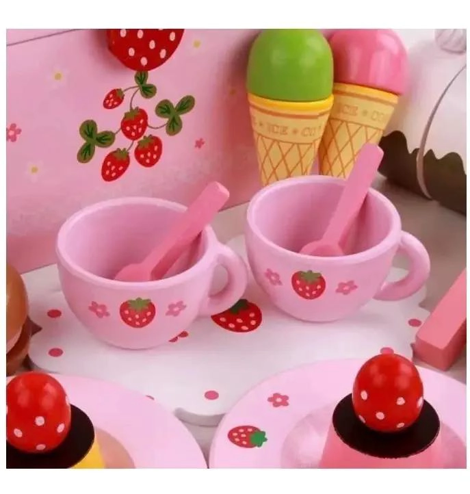 JUEGO DIDACTICO DE MADERA PARA CORTAR FRUTAS Y POSTRES - 7