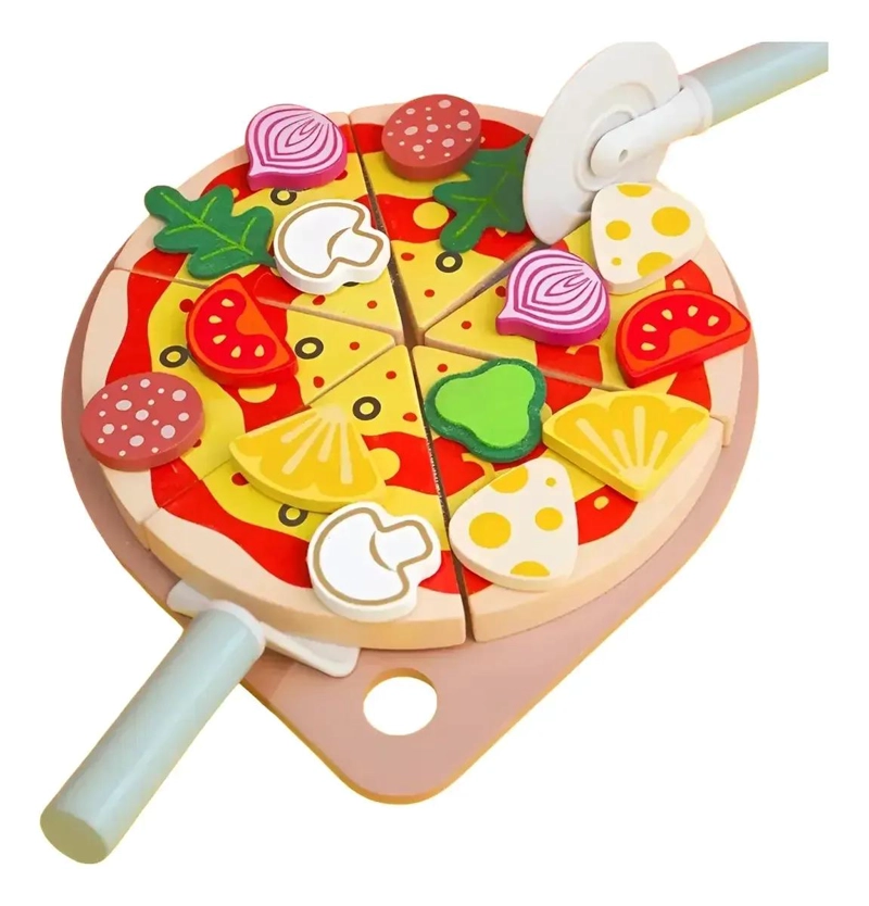 JUEGO DE COCINA INFANTIL SET DE PIZZA MULTICOLOR PARA NIÑOS - 1