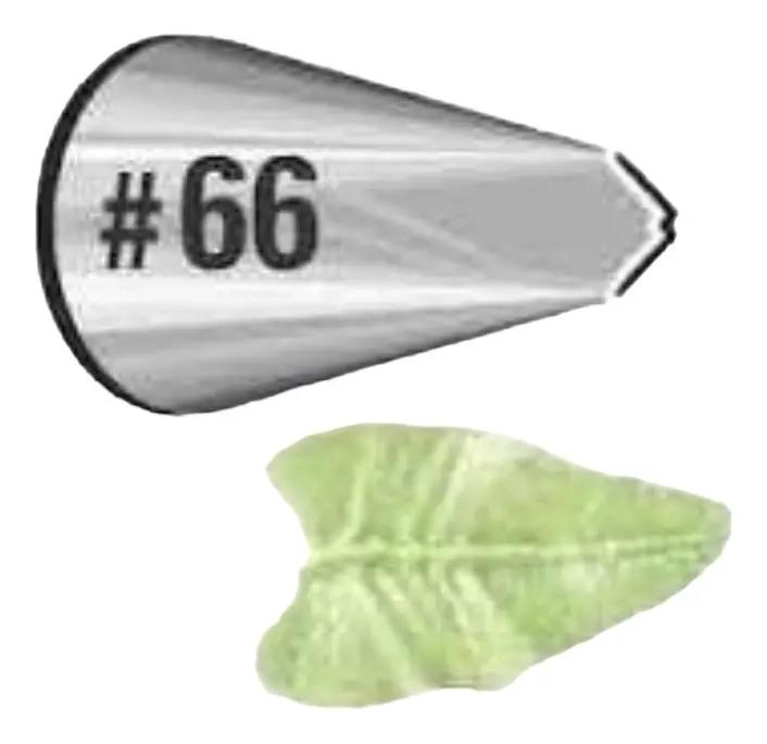 BOQUILLA PARA DECORACION DE PASTELES CON DISEÑO DE HOJA ACERO INOXIDABLE - 1